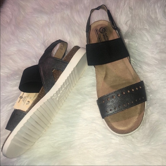 ❤️EARTH SPIRIT Black Wes Footbed Sandal - Picture 3 of 4